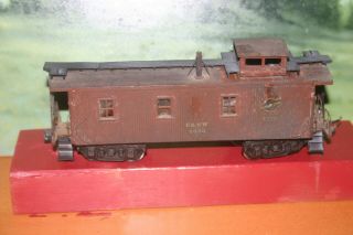 Chicago & North Western - C&nw Wood Caboose O Scale 2 Rail Built Walthers