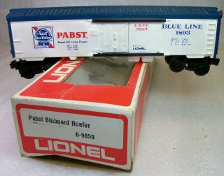 Lionel: 9859 Pabst Blue Ribbon Beer Reefer Car C - 8 Ln Worn Box