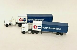 N Scale Train Con - Cor North American Van Lines Tractor Trailers