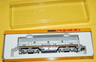Vintage Arnold Rapido N Scale Santa Fe 0219 Dummy Diesel Locomotive B Silver