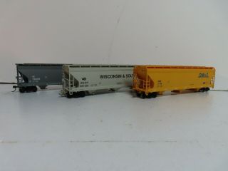 Ho Scale Accurail Acf 3 Bay Covered Hopper Cars