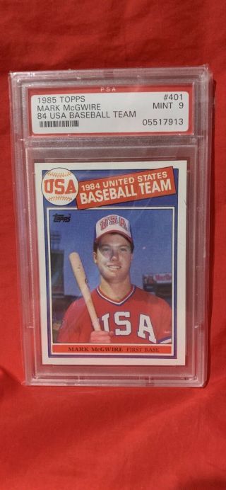 1985 Topps Olympic Mark Mcgwire Rookie Card Psa 9 Bgs Rc