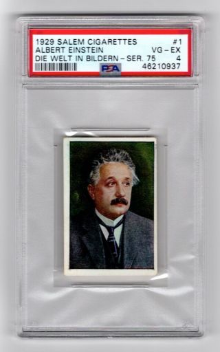 Psa 4 Albert Einstein 1929 Salem Tobacco Card 1