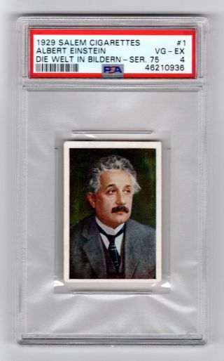 Psa 4 Albert Einstein 1929 Salem Tobacco Card 1 Eye Appeal
