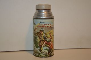 Vintage Davy Crockett Lunchbox Thermos Only (no Lid) Metal 1950s By Holtemp