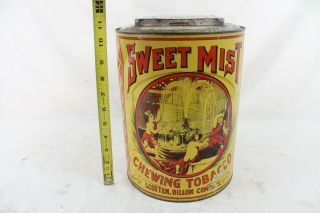 Vintage Sweet Mist Metal Tobacco Tin Litho General Store Counter Display Rare