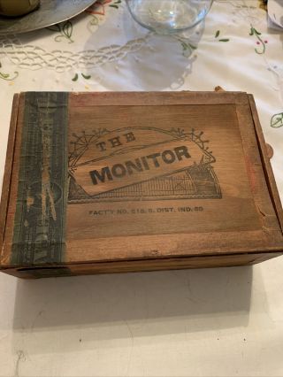 Exceedingly Rare The Monitor Cigar Box (c1910)