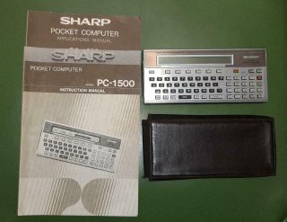 Vintage Sharp Pc - 1500 Pocket Computer With Ce - 155 Expanded Memory Module