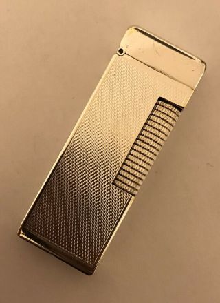 Early Dunhill Silver Plated ‘barley’ Rollagas Lighter - Fully Overhauled