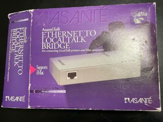 Asante Asantetalk Ethernet - Serial Localtalk Bridge For Apple Macintosh Open Box