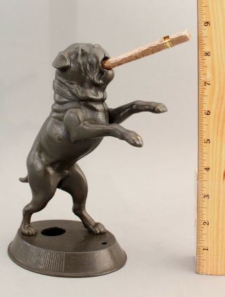 Rare Antique Spelter Metal Figural Bull Dog Tobacciana Counter - Top Cigar Cutter