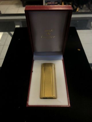 Vintage 70’s Cartier Oval Lighter 18k Gold Plated