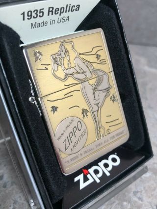 Japanese Zippo 1935 Windy Girl Double Sided Advertiser - Only 1000 Made 3