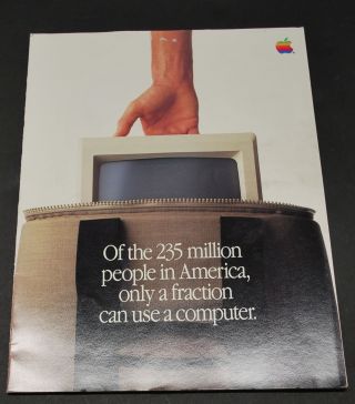 Macintosh Computer Brochure Steve Jobs Team Pic 1984 Ships Worldwide