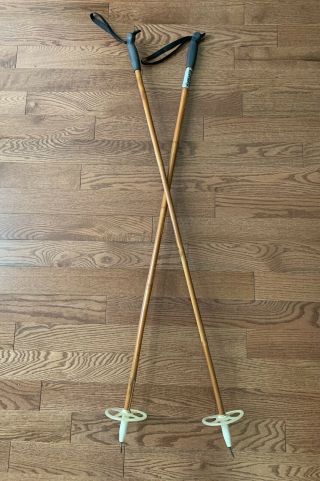 Vintage Nordic Bamboo Ski Poles - 51”