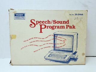 Tandy Computer Products Speech/sound Program Pak - Cat No 263144a