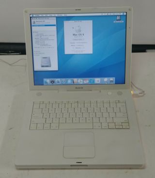 Apple Ibook G4 1.  42ghz,  512mb Ram,  60gb Hdd,  14.  1 ",  Mac Os X 10.  4 W/ Classic