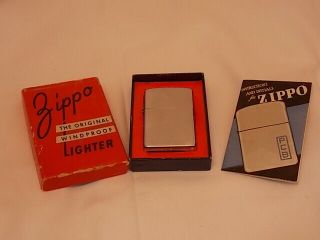 Vintage Zippo Lighter With Red Box And Papers 1946