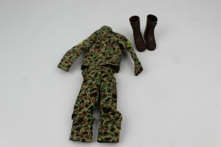 Vintage Gi Joe Marine Camo Uniform Camouflage With Boots