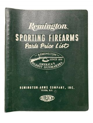 Vintage Remington Rifle Shotgun Parts Price List Diagrams Gunsmithing Book 1977