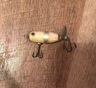 Vintage Heddon Tiny Torpedo Lure Tougher Color Gold Eye Uncleaned As Found
