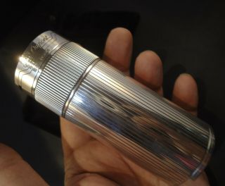 S.  T.  Dupont Cylinder Table Lighter - Palladium Plated - Briquet - Feuerzeug