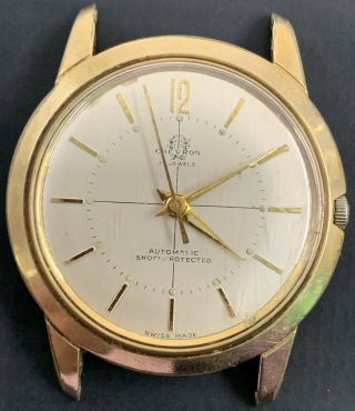 Vintage Chevron 17 Jewels Gold Filled Automatic Mens Watch