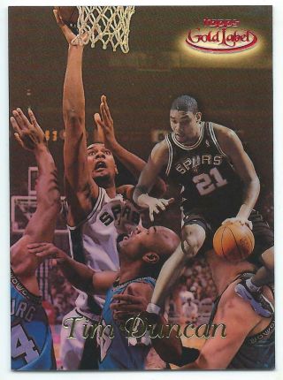 1998 - 99 Topps Gold Label Red Tim Duncan 68/100 Spurs