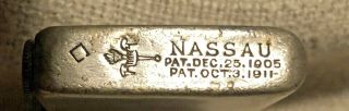 RARE EARLY PUSH BUTTON AUTOMATIC NASSAU LIGHTER CIGARETTE PAT.  OCT.  3.  1911 2
