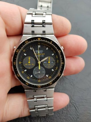 Vintage Watch Seiko Sport 100 Chronographe 7a38 - 705a