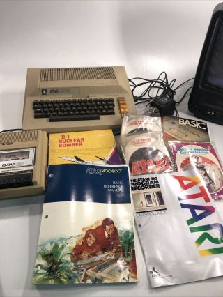Atari 800 Home Computer With Tape Reader 410 4 Games