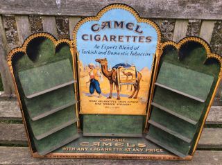 Very Rare Antique Camel Cigarettes Tin Counter Display