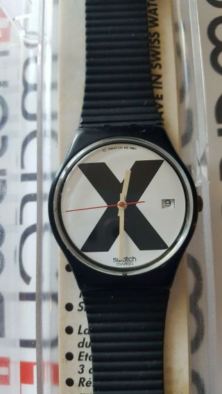 Swatch X Rated Gb406 1987 Standard Gents 34mm Vintage Box