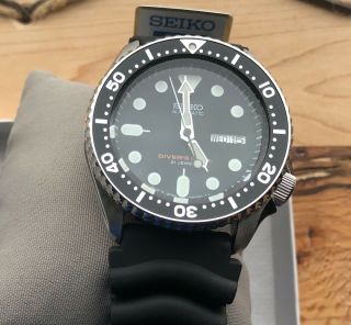 Seiko Skx007j Men’s Automatic Dive Watch Made In Japan Black Dial