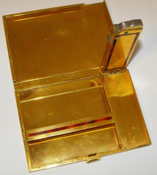 Thorens Cigarrette Case With Lighter 1938 Swiss Made Vedette Art Deco Complete