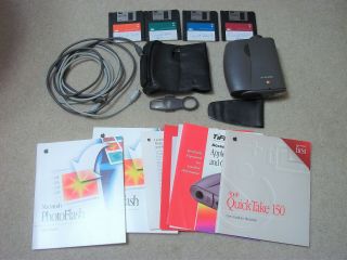 Apple Quicktake 150 Digital Camera With Books,  Accessories And Box