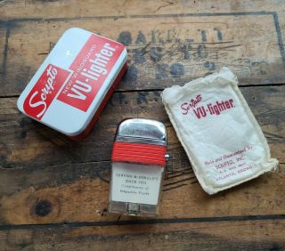 Vintage Scripto VU Lighter McDonald ' s W/ Box And Paper Work.  oNe Of A kInD 2