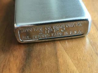 1940s VINTAGE ZIPPO LIGHTER BRUSHED CHROME PAT.  2032695 W/POUCH - 2