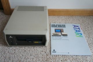 Rare Vtg Atari 810 5 1/4 " Floppy Disk Drive W/ Literature