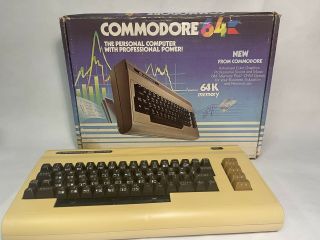 Vintage Commodore Vic - 20 Computer Console For Parts/repair With A Box
