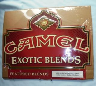 Camel Exotic Blends Cigarette Tobacco Metal Tin Shingle Sign 2001 Rj Reynolds