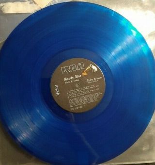 Vintage Elvis Presley,  Moody Blue,  Rca Afl1 - 2428 Stereo,  " The Blue Album ",