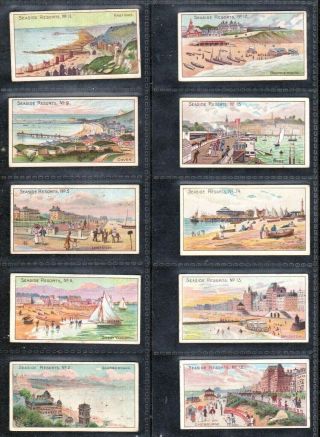 23 X 1899 Wills Seaside Resorts Cigarette Cards Part Set All Westward Ho Back