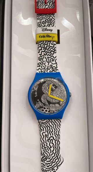 Swatch X Disney X Keith Haring Eclectic Mickey Mouse Limited Watch 2021