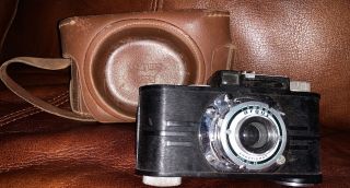 Vintage Argus Cintar C3 35mm Film Camera F/3.  5 50mm Lens W/ Brown Leather Case