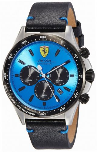 Scuderia Ferrari Herren Chronograph Quarz Uhr Mit Leder Armband 830388