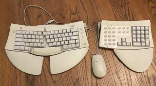 Vintage Apple Adjustable Keyboard M1242 W/ Number Pad & Mouse -
