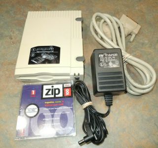 Rare Epson Zip 100 External Scsi Drive Epson Platinum Iomega Z100s Discs Cable