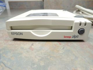 RARE EPSON Zip 100 External SCSI Drive Epson Platinum Iomega Z100S Discs Cable 2