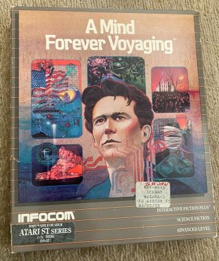 Infocom A Mind Forever Voyaging Atari St 3.  5 " Floppy Disk Computer Game